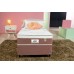 Base Cama Box Suede Veludo Rhombus Coral - Solteiro King